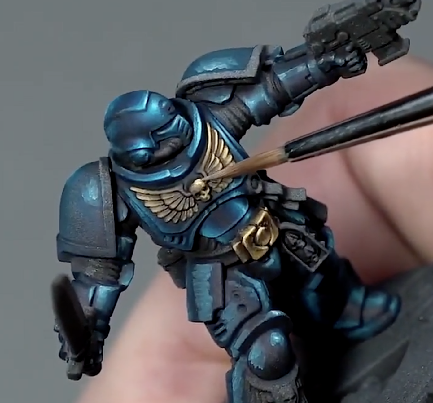 Space Marine – How to paint textured NMM by Krzysztof Kobalczyk Part 4